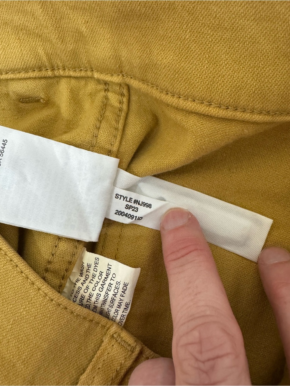 Madewell Emmett cropped mustard wide leg pants, size 27 - Picture 8 of 10